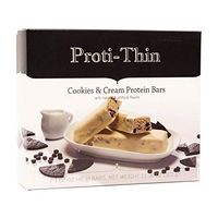Proti-Thin - Cookies & Cream - Protein Bar - Ideal Protein Compatible - 15g Protein - Low Carb Diet Bar - Gluten Free (7/Box)