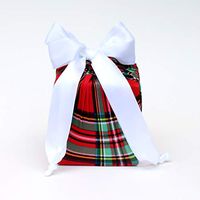 Lilywrap Reusable Christmas Gift Wrap - Red Plaid