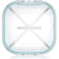 Pill Organizer Case, Portable Travel Pill Box in Gift Package with Moisture Proof Design, BPA Free Airtight Daily Pill Holder to Fill Vitamins, Cod Liver Oil, Supplements and Medication (White)