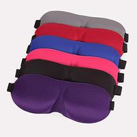 Flurries 👍 3D Sleep Eye Mask Bedtime Travel - Adjustable Beauty Contoured Cup Blindfold - Concave Molded Night Mask - Zero Pressure Block-Out Light - Soft Comfort Eye Shade Cover Blinder (Purple)