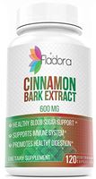 Fladora Cinnamon Extract 600mg Supplements - Supports Healthy Blood Sugar, Immune System, and Digestion - 120 Vegetarian Capsules