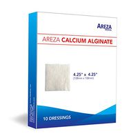 Calcium Alginate 4.25"x4.25" Sterile 10 per Box (1) High Quality Wound Dressing by Areza Medical