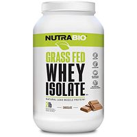 NutraBio Grass Fed Whey Isolate Protein (Chocolate, 2 Pounds)