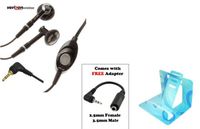 Verizon Brand OEM Stereo Handsfree Headset Premium Wired Earphones Earbuds Headphones with Microphone and 2.5mm to 3.5mm Adapter for Verizon Casio G-Zone Commando (Comes with Universal Phone Stand)
