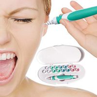 Ear Wax Remover, Ear Wax Cleaner, Earwax Remover Tool with 16 Replacement Soft Silicone Spiral Tips, Safe and Soft for Adults and Kids