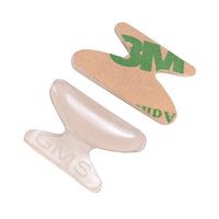1 Pair Clear - 2.5mm x 17mm Non-Slip Nose Pads for Glasses by GMS Optical - Premium Grade Silicone (1 Pair)