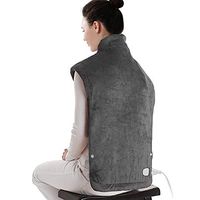 XXX-Large Electric Heating Pad for Neck and Shoulders, Heating Pad for Back Pain with Auto Off, ETL Certified, FDA Registered, 6 Temperature Settings, Fast Heating, 25" x 32", Dark Gray