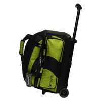 Pyramid Path Deluxe Double Roller with Oversized Accessory Pocket Bowling Bag (Black/Lime Green Circuit)