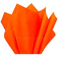 Flexicore Packaging® Tissue Paper Gift Wrap | Orange Crush | Size:15"x20" | 100 Sheets | Acid Free | Bulk | DIY Craft |