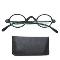 Boomer Eyeware Stylish The Professor Vintage Designer Round Reading Glasses for Men & Women, 2.00, Green
