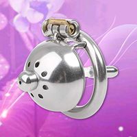 a-YUEYUE 1PC Metal Bird Stainless Steel Male Cage Device Super Small Short Ring, 3 Sizes Optional