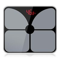 A3s USB Charging Bathroom Body Scale Smart Electronic Accurate Digital Weight Floor Home Balance Glass LED Display 180kg,Spain,Black