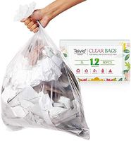 1.2 Gallon Strong Trash Bags Garbage Bags, Bathroom Trash Can Bin Liners, Small Plastic Bags for Home Office Kitchen, fit 5-6 Liter, 0.8-1.6 and 1-1.5 Gal, Clear (80 Counts)