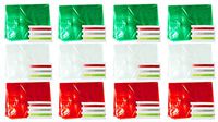Set of 12 Elegant Shrink Wrap 24" X 30" (Red,Green,Silver) with 3 Accent Ribbons Each Ribbon is 3/8” X 2.33 Feet Used for Baskets (12)