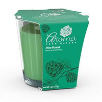 Aroma From Nature Pine Forest 4 oz AireCare Scented Candle - 1 Pack - Aromatherapy Candles - Home Fragrance - Apothecary Glass With Single Wick