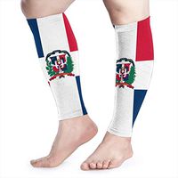BLongTai Flag of Dominican Republic Calf Compression Sleeve Men Womens Running Leg Sleeve for Shin Splint Muscle Pain Relief (1 Pair)