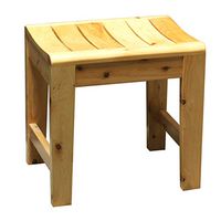 Shower Transfer Benches Bathroom Wooden Bench Old Man Anti-Skid Bath Stool Shower Stool Small Solid Wood Stool Can Bear 350 kg (Color : Yellow, Size : 403040cm)