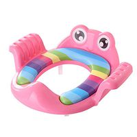 Comfortable Potty Training Chair, Adjustable Anti Slipping Child Seat with Handles, Cute Toilet Seat for Childr,Pink