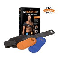 KT TAPE Recovery+ Compression Pad Therapy System, Heating & Ice Pack with Adjustable Wrap for Back/Muscle Pain Relief, Black