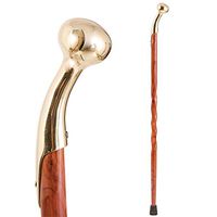 Handcrafted Wood Walking Cane - Made in the USA by Brazos - Twisted Aromatic Cedar Hame Top - 40 Inches