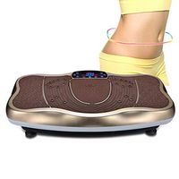 Vibration Platform, Power Plate, Wholebody Vibrating Massager- Fitness Machine - Anti-Slip Vibrating Platform Exercise Remote Control/Bluetooth Music Lazy Weight Loss Slimming Machine,Champagne
