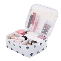 Onegirl Large Travel Cosmetic Bag for Women Ladies Outside Fashion Print Makeup Bags Toiletry Wash Bag Travel Storage Bags Cosmetic Organizer 9.45" (L) x 7.08" (W) x 3.54" (H) (White(Double layer))