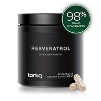 Ultra High Purity Resveratrol Capsules - 98% Trans-Resveratrol - Support for Anti Aging - 60 Caps Reservatrol Supplement