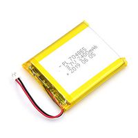 AKZYTUE 3.7V 2400mAh 704865 Lipo Battery Rechargeable Lithium Polymer ion Battery Pack with JST Connector