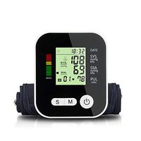 ELEAA Arm Blood Pressure Monitor, Medical Equipment Apparatus for Measuring Pressure LCD Monitor Heart Beat Meter Machine
