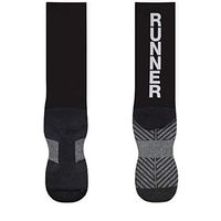 Runner Printed Mid Calf Socks | Running Socks by Gone For a Run | Large | Black
