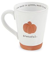 Mud Pie Pumpkin Terracotta Mug Grateful