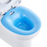 Sitz Bath, Over-The-Toilet Perineal Soaking Bath, for Hemorrhoidal Relief, Ideal for Post-Episiotomy Patients (Blue)