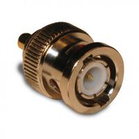 Amphenol Connex Adapter, BNC Plug To SMB Jack, Straight, PTFE Insulating Material, Brass Body, 50 Ohm Impedance, 4Hz Max Frequency