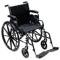 Cruiser III Lightweight, Dual Axle Wheelchair - Full Arms, 20 x 16, Legrests - Model 565473