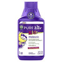 ZzzQuil Pure Zzzs Kidz Liquid Melatonin Nighttime Sleep-aid for Kids & Children, 8 Fl oz, 1mg per Serving