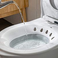 Yuanwa Sitz Baths Install on Toilet for Hemorrhoids Patients with Flush Hose for Pregnant Women Hemorrhoids Patients Perineal Care on The Toilet Hip Bath tub Flusher