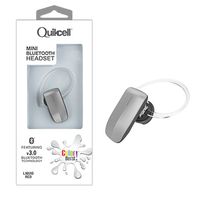 Quikcell Color Burst Mini Handsfree Wireless Bluetooth Headset-Retail Packaging -Silver