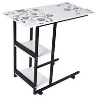 Bellaier Simple Folding Lazy Bedside Laptop Table Simple Desktop Home Mobile Small Table,Perfect for The Beach, Camping, Picnics, Cookouts and More, Weatherproof and Rust Resistant,Writing Desk