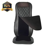 Neck Back Massager Adjustable Rolling Kneading Vibration Seat Black - Small Foot Rollers
