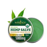 Hemp Oil Balm Salve for Pain Relief - 5000 MG by New Age - Fast Acting Natural - Knee, Muscle, Joint, Neck & Back Pain Relief - Premium Hemp Oil Made in USA - Anti Inflammatory Hemp Balm