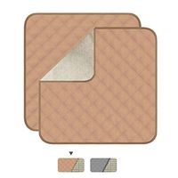 Absorbent Waterproof Seat Protector Pads for Incontinence 2 Pack Non-Slip Machine Washable 4-Layer Innovative Design 22"X21" (Beige)