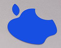 Blue Color Changer Logo Overlay for Macbook