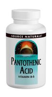 Source Naturals Pantothenic Acid 500 mg Vitamin B-5 Dietary Supplement - 100 Tablets
