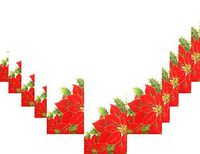 Christmas Holiday Disposable 2-Ply Paper Guest Towels - 3 Packs - 42 Total Towels - Poinsettia