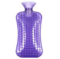 Safe PVC Hot Water Bottle Keep Warm/Warm Hands Hot Therapies 35x17CM(Purple)