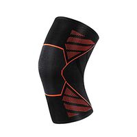 Yamalans 1Pc Outdoor Sports Knee Support Brace Best Neoprene Stabilizer Wrap for Squats Workouts for Men Women Sleeve Wrap Black Orange XL