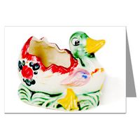 Vintage Kitsch Ceramic Duck Collectible Notecard Set