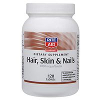 Rite Aid Biotin Tablets, 3000 mg - 120 Count | for Hair, Skin and Nails