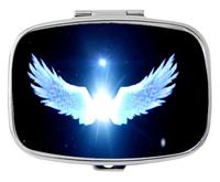 Youroom Angel wings Custom HOT Sales Stainless Steel Square Pill Box Medicine Vitamin Organizer Holder Decorative box