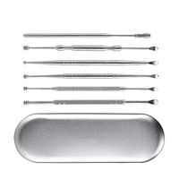 Ear Pick Ear Curette Earwax Removal with Storage Box(6Pcs)